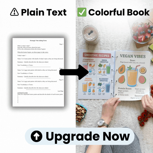 Upgrade From Advanced Black And White Notes To 10.000+ Colorful Beginner Friendly Smoothie Notes